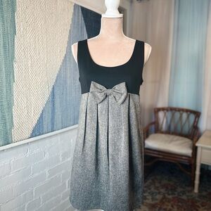 Twenty-One Cocktail Dress Black and Gray with Bow Accent